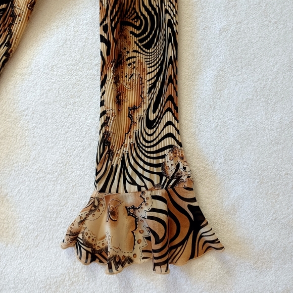 DRESSBARN Krinkled Tiger Print Blouse, size S - Picture 6 of 9